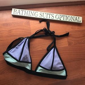 🌊 BLUE TRIANGLE bikini top size Large